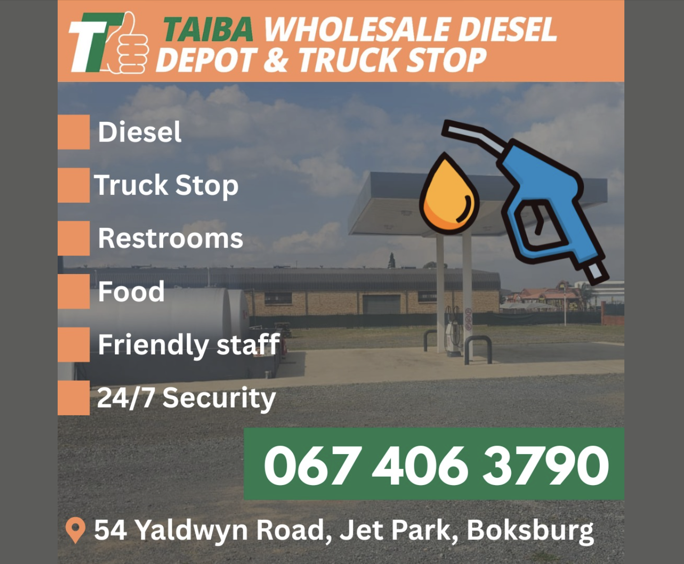 Taiba Diesel & Truck Stop Logo